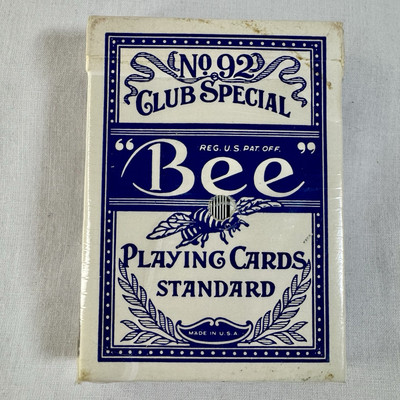 Vintage Bee Club Special 92 Blue Playing Cards Stamp Boardwalk Regency Atlantic