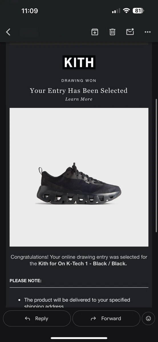 Kith x ON K-Tech 1 Black for sale | eBay