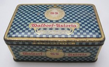 Blechdose Antik Waldorf-Astoria Blau Punkt Cigaretten Wehrmacht Original W-A
