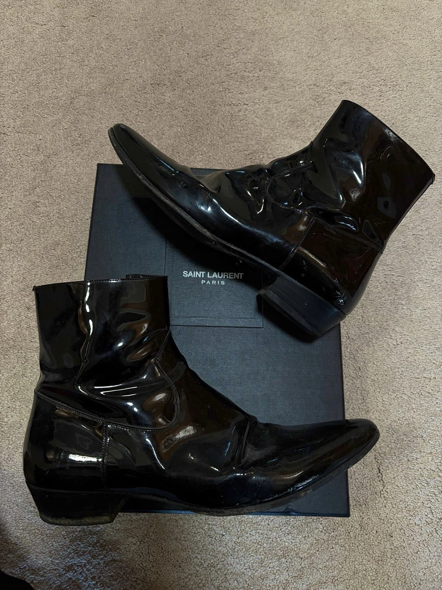 25+ Saint Laurent Patent Leather Boots for Women for sale