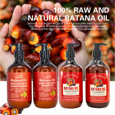 Batana Oil Hair Growth Shampoo & Conditioner 500ml, Encourage Growth, Shiny Hair