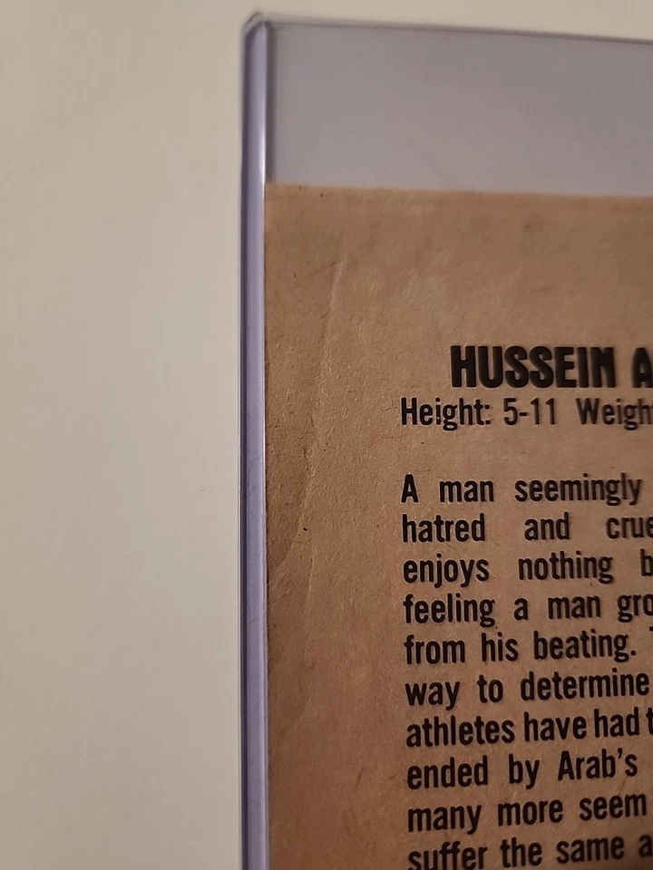 Tarjeta coleccionable de la revista Wrestling Superstars 1981 Iron Sheik Hussein Arab Rookie Foto 3 de 3