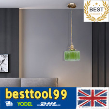 Green Glass Shade Ceiling Lamp Retro Pendant Light Fixture Chandelier E27 Lights