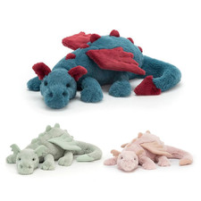 Jellycat Rare Dexter Dragon Plush Medium 30cm Soft Toy Cuddly Gift NEW with Tags