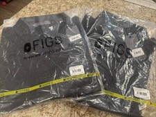 Lot Of 2 Figs FIGSPRO Womens Technical Pique Scrub Polo Black Sz L 90 EMS Nurse