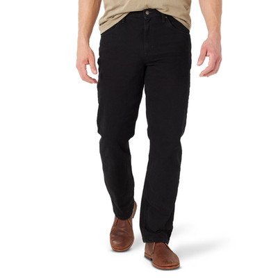 Wrangler Five Star Men's Relaxed Fit Flex Jeans Coal Black Color Big Sizes