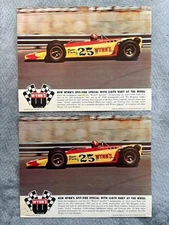Lot of (2) Lloyd Ruby Wynn's Spit-Fire Indianapolis Indy 500 Racing Photos Oil