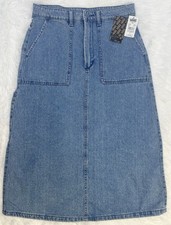 VANS Union Denim Carpenter Skirt Stone Wash VN000HQC7W6 size 27 NWT