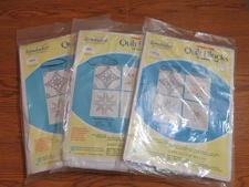 WonderArt #1972 "Colonial" Stamped Cross Stitch Quilt Blocks 3 PKGS 18 BLOCKS