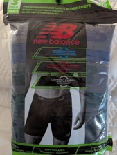 New Balance Men's 3 Pack Premium Performance Boxer Briefs Size XL