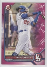 2022 Bowman Prospects Fuchsia Border 166/299 Diego Cartaya #BP-103 12yh