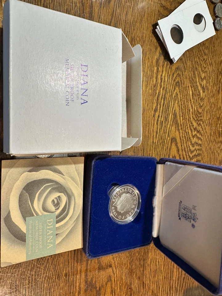 1999 Diana Great Britain 5 Pounds Sterling w/Box & COA Best Price Ebay* CHRC - Image 2 of 4