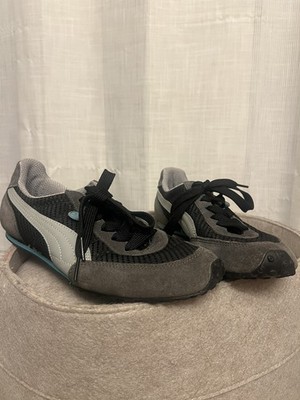 PUMA RARE vintage Rio Speed Sneakers in gray & black color way w/ blue accents