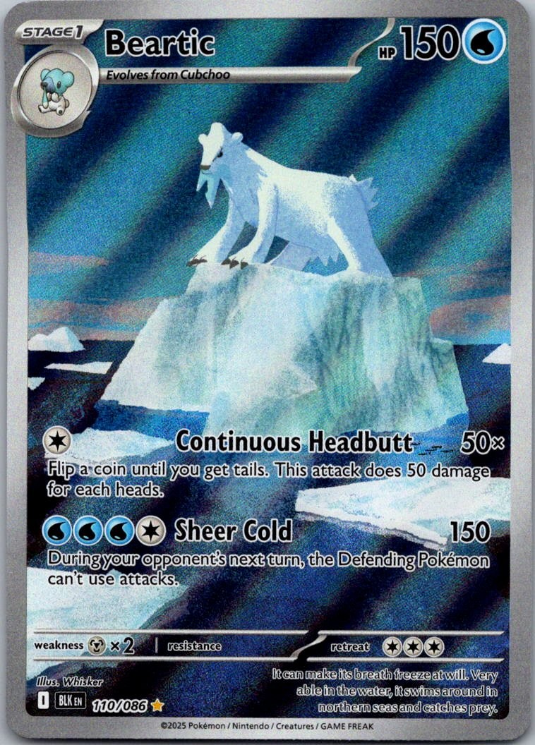 Beartic - 110/086 - BLK - Holofoil - Illustration Rare