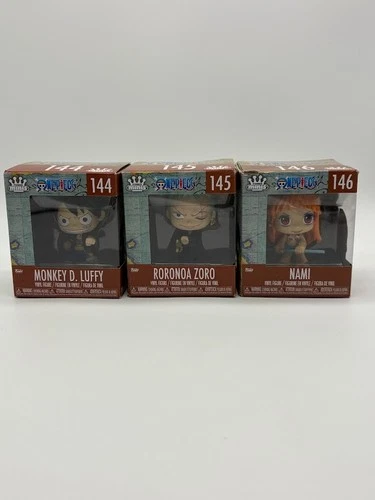 Lot Of 3 - Funko Minis One Piece - Luffy, Zoro, & Nami 144, 145, & 146