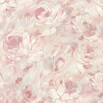 Peel and Stick Wallpaper Floral Wallpaper Hand-Painted Pink Peony Flower Contact