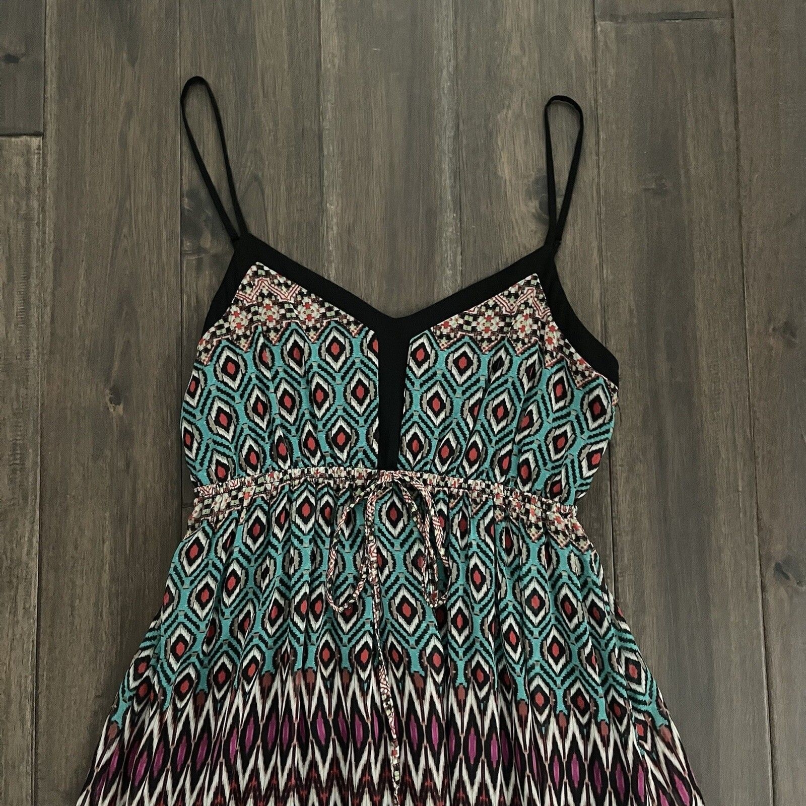 Doe & Rae Multi Patterned Spaghetti Strap Maxi Dr… - image 5