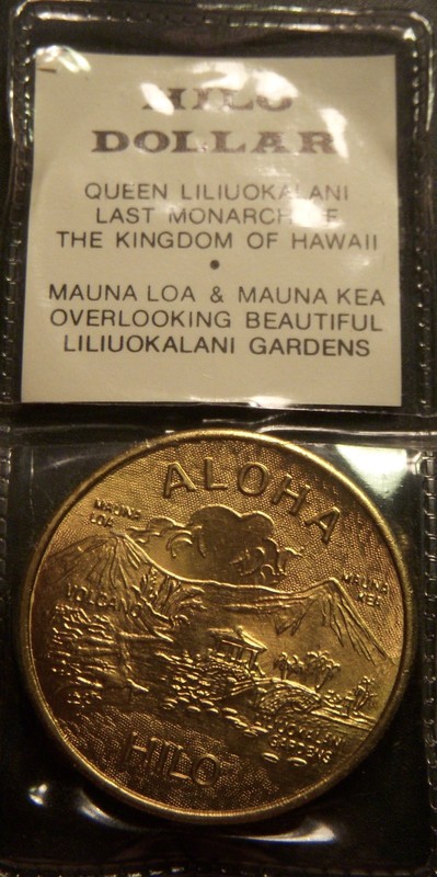 1973 Hilo Aloha Dollar - Bronze About the size of a Silver Dollar