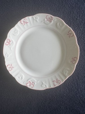 Vista Alegre Ruban Pink Bow Ribbons Salad Dessert Plate 8'' Replacement Portugal 