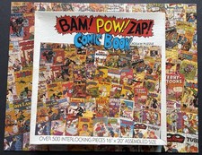 1981 Comic Book Bam Pow Zap Batman Superman Nordevco Puzzle 8190 Complete
