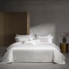 Bedding Set 4pcs 100S Cotton Silk Jacquard Quilt Cover Flat Sheet 2 Pillowcases