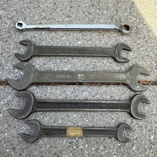 Vintage British Made Spanner Set 5 Piece Super Superslim Classic Car Tools Vintage British Made Spanner Set 5 Piece Super Superslim Classic Car Tools