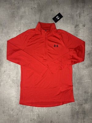 Under Armour Herren rot 1/2 Zip Performance Pullover Oberteil Sweatshirt Gr. S NEU
