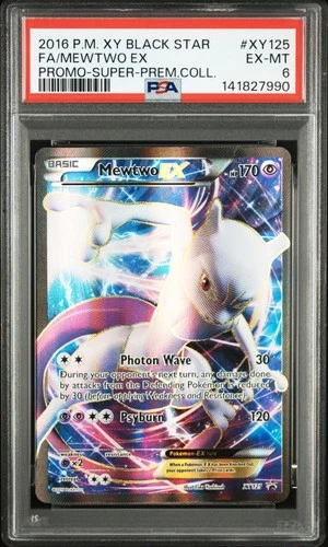 2016 POKEMON XY BLACK STAR PROMO #XY125 FULL ART/MEWTWO EX PSA 6