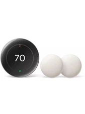 NEW Google Nest Learning Thermostat 4th Gen Polished Obsidian 2 SENSORS ( NEW )