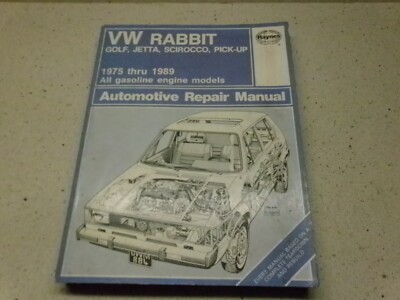 1975 -1989 WW Rabbit Golf Jetta Scirocco Pick-Up Gasoline Haynes Repair Manual