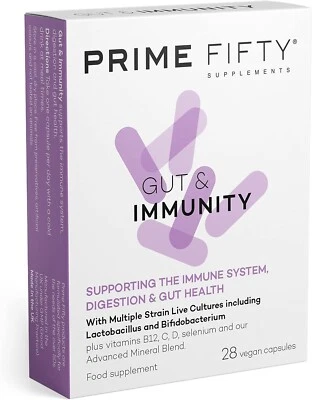 Gut Immunity Supplement – Multivitamin Immune Support for Over 50s Prime Fifty
