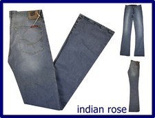 indian women's rose stretch leg jeans high waist bootcut vintage 42 44