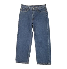 Levi's 550 jeans men's 38x30 relaxed fit staraight blue denim pants retro