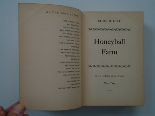 1937 Honeyball Farm Ethel M. Dell Vintage Romance novel - Foto 6 di 10