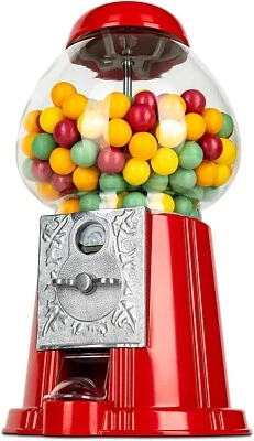 11 Inch Metal Gumball Machine – Bubble Gum Vending Dispenser Retro Candy Sweet