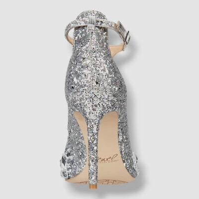 JEWEL Badgley Mischka Womens Conroy Silver Dress Sandals 1/2 M