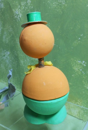 Western Germany Halloween Pumpkinman Candy Container - #2 - Picture 3 of 3