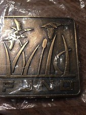 Vintage FUND Belt Buckle with Flying Geese New