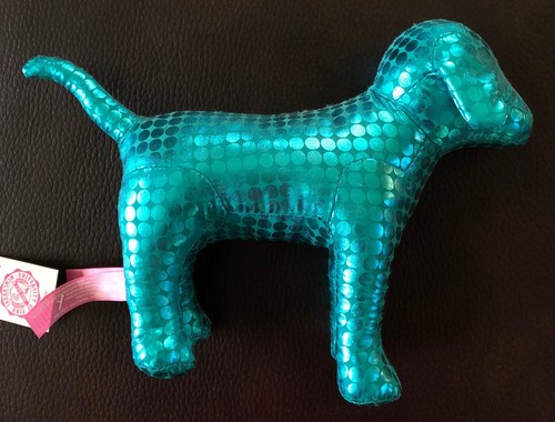 Victoria Victoria's Secret Pink Teal Blue Heart Dog - Picture 2 of 3