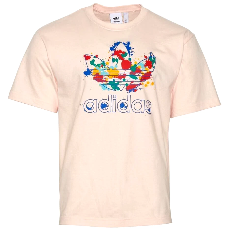 NEW MEN S ADIDAS ORIGINALS SPLATTER TREFOIL TEE SHIRT SIZE LARGE