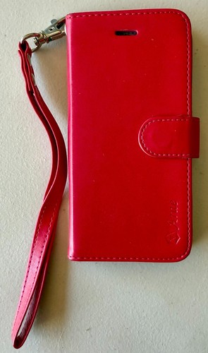 Arae Slim Leather iPhone 8/7plus (2017) 5.75"Diag Wallet Case;Red Shockproof;New - Photo 2 sur 6