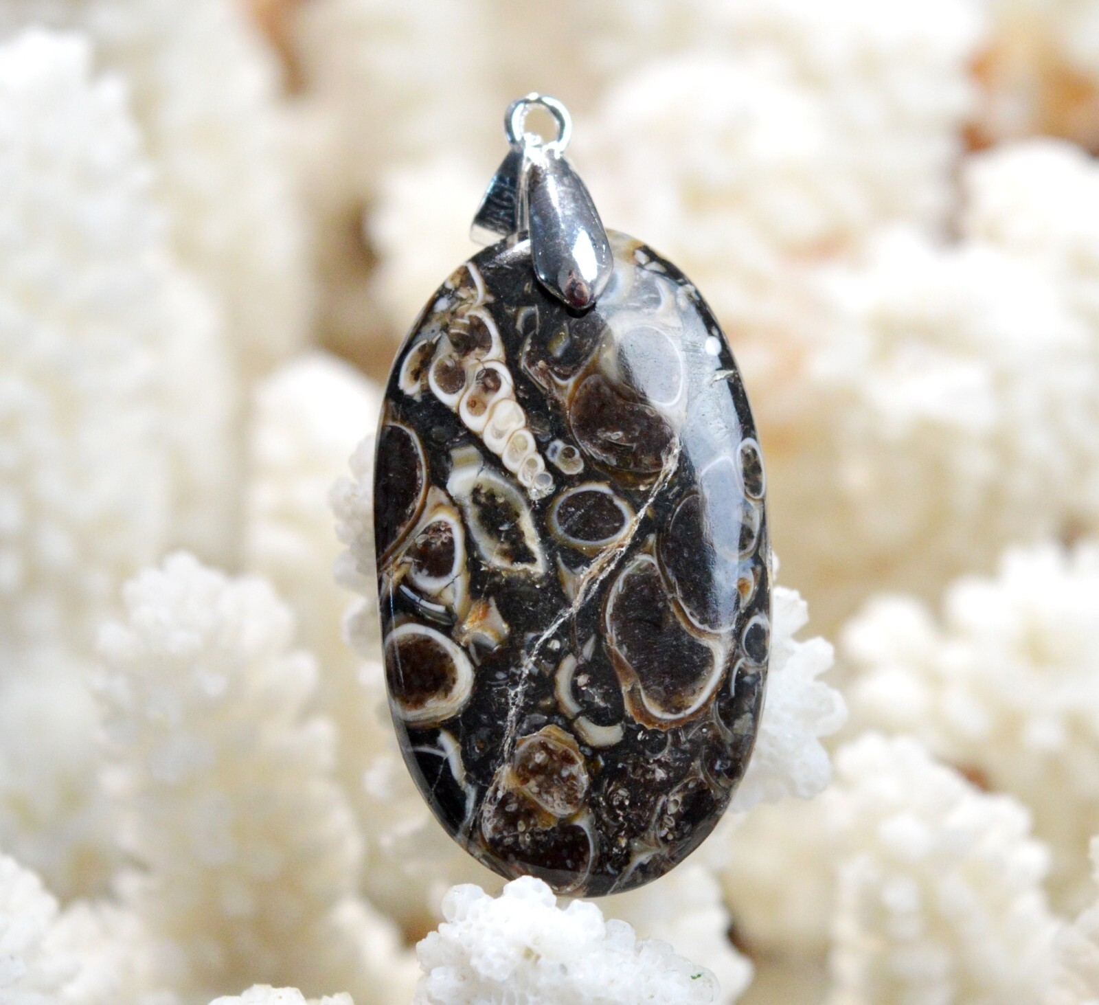 Agate turitelles 40 cts pendentif cabochon en pierre naturelle USA DV38