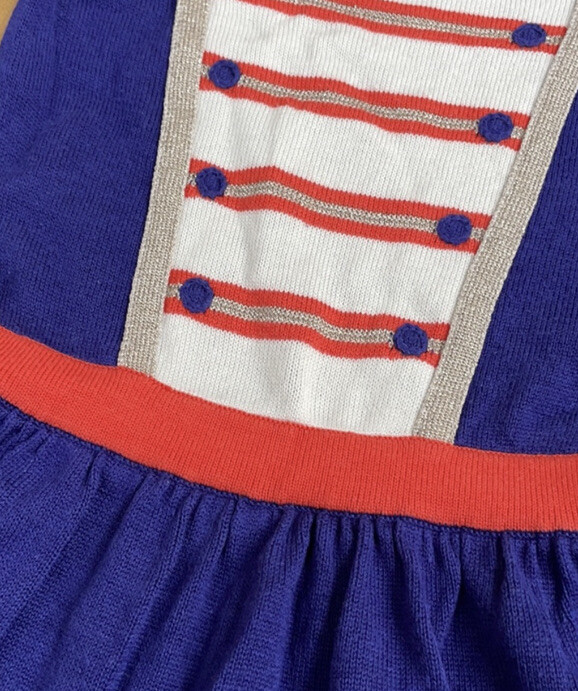 Mini Boden-Sz 4/5-Dress-Nutcracker-Knit -Party-Christmas-Holiday-Drum Major  | eBay