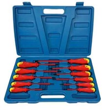 Magnetic Screwdrivers 11pc Set Hex Impact Insulated Handles Electric Engineers