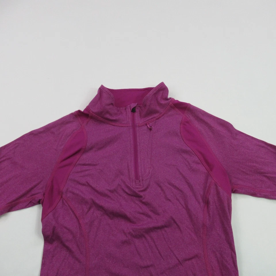 REI 衬衫女式 XS 长袖 1/4 拉链轻便锻炼休闲 — 第 2/4 张图片