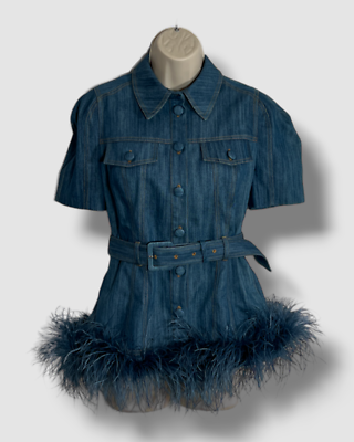 huishan zhang denim dress Huishan Zhang Huang Midi Denim Dress in Blue