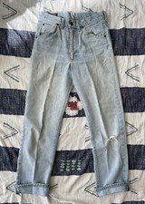 Vintage Lee Riders Sanforized Union Made Selvedge Jeans 26 x 28.5 Mr Lee 70s