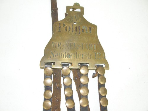 antique horse brass breast plate german dutch a polgar wagon co.