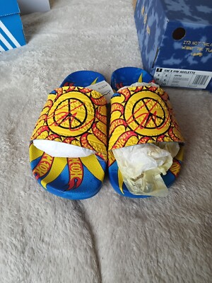 Adidas Sean Wotherspoon Hot Wheels Slide Sandals - Blue and Yellow adidas Adilette Slides Sean Wotherspoon x Hot Wheels Men main image 2