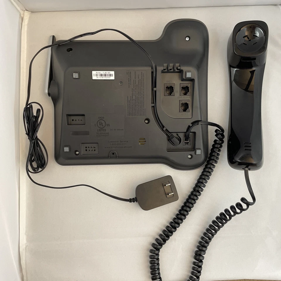 AT&T TL86109 DECT 6.0 Digital 2-Line Corded Phone W Digital Answering System EUC - Image 4 of 4